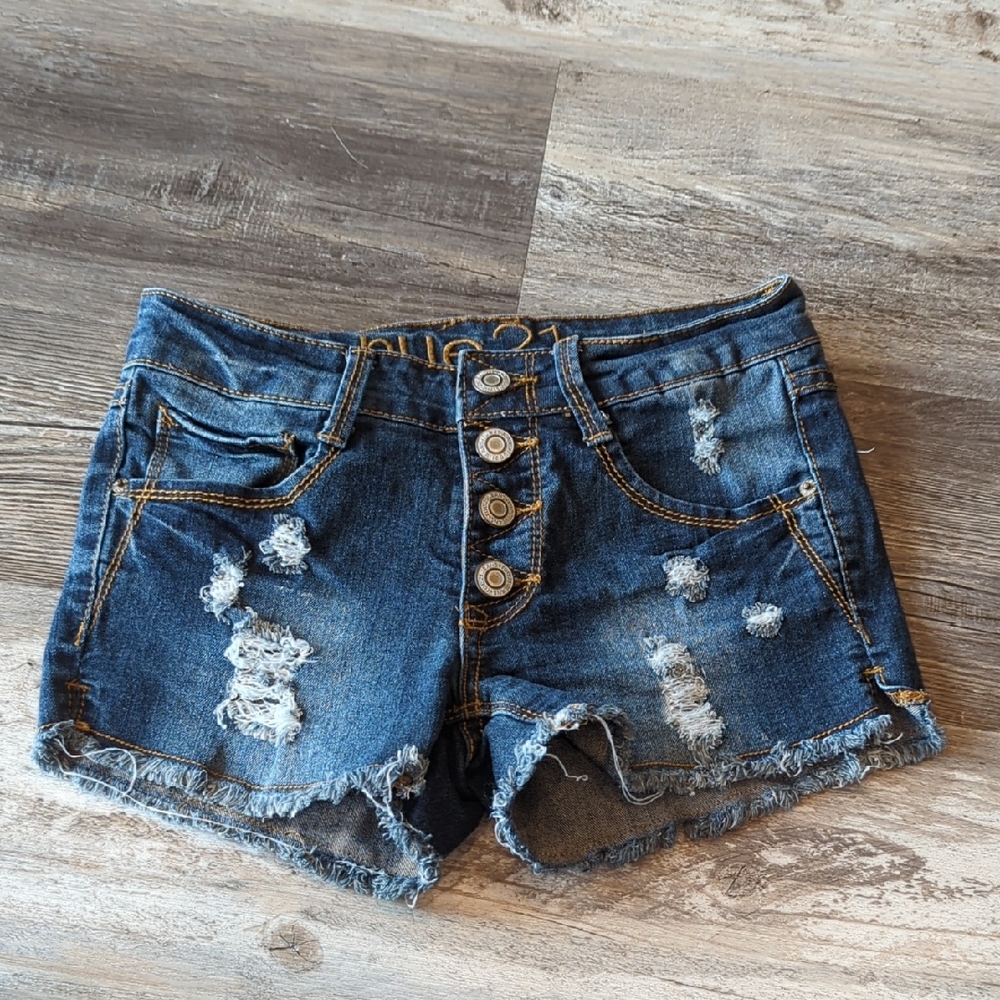 Distressed Denim Women Shorts